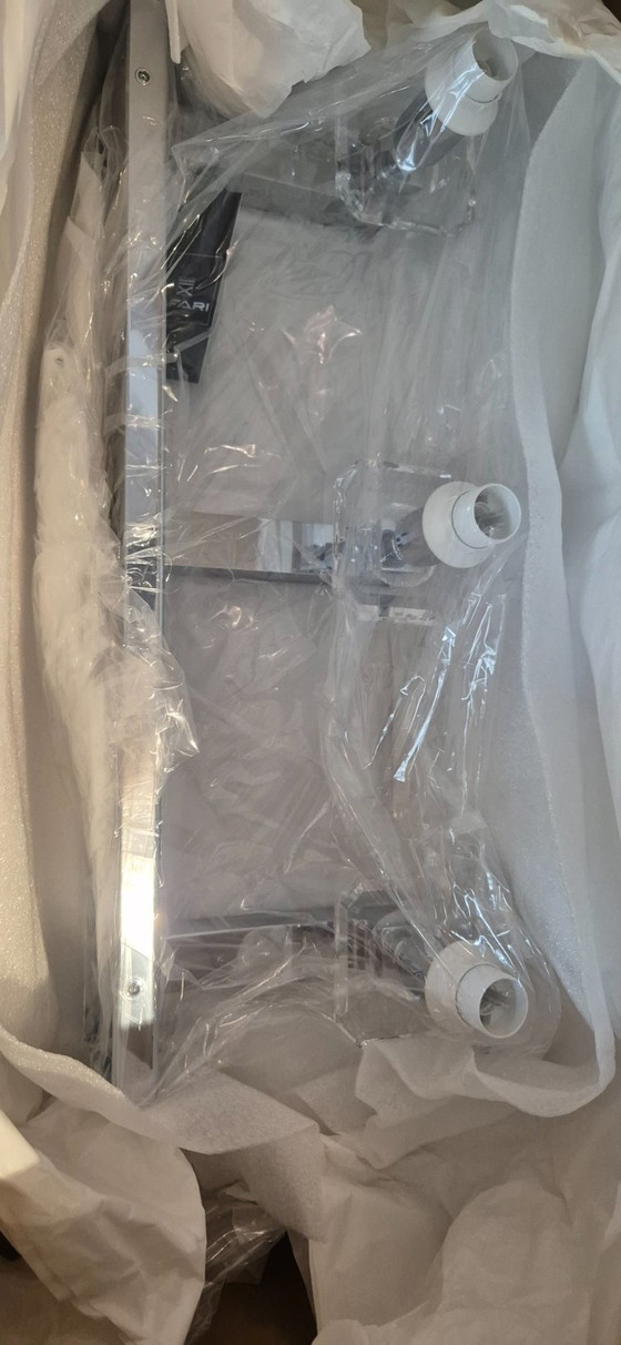 Image 1 of ILFARI Swinging Ballet W3 Wall Light Chrome Superior Crystal Square Modern