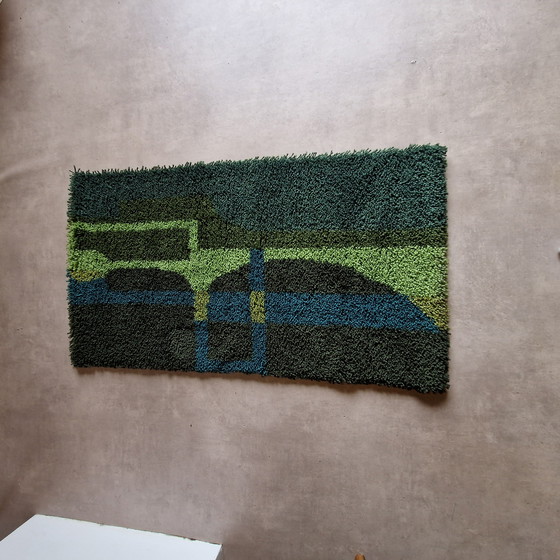 Image 1 of Arazzo da parete in lana anni '70, arazzo da parete vintage, arte da parete dell'era spaziale