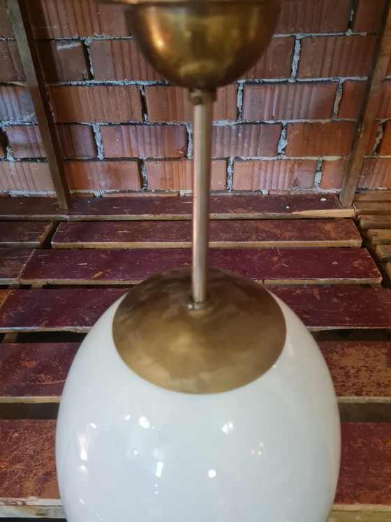 Image 1 of Lampade a sospensione funzionaliste in vetro e metallo di Miloslav Prokop