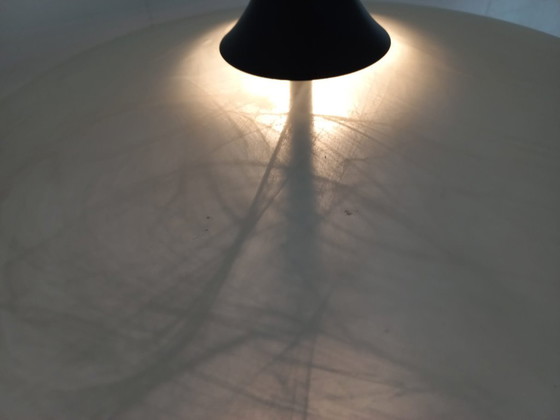Image 1 of Lampada da soffitto unica con ciotola in vetro effetto marmo (anni '80/'90)