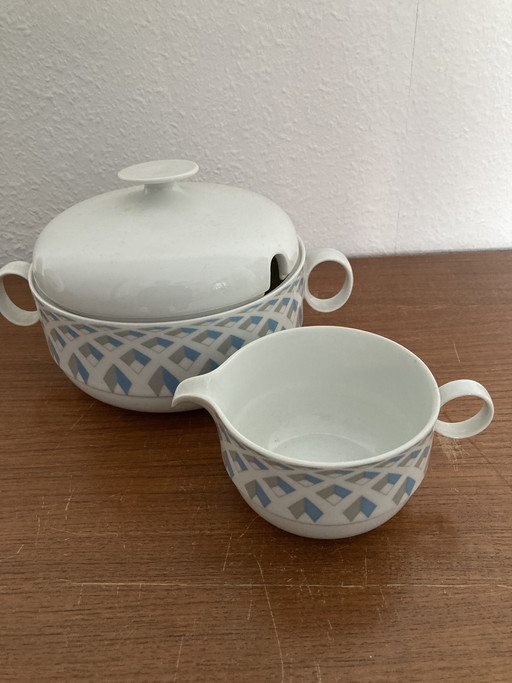 Bol Rosenthal avec couvercle et casserole