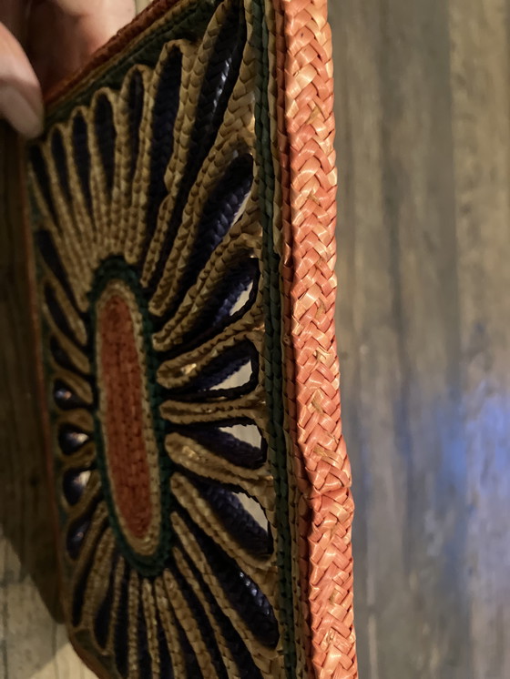 Image 1 of 2x vintage raffia coasters