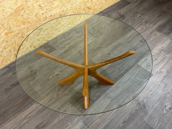 Teakhouten salontafel T118 glas uit de jaren 60/70 van Illum Wikkelso voor Niels Eilersen – Gold, Wood (photo 9 of 18)