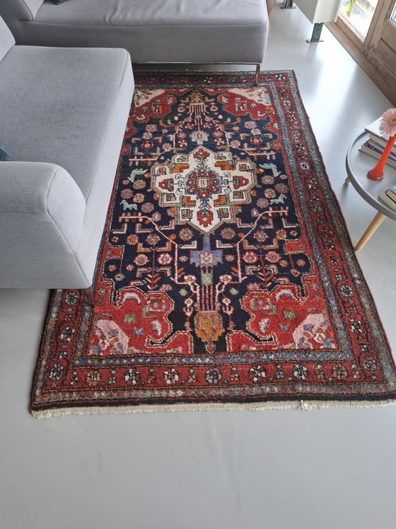 Image 1 of Alfombra oriental/persa anudada a mano de pura lana – Motivos tribales