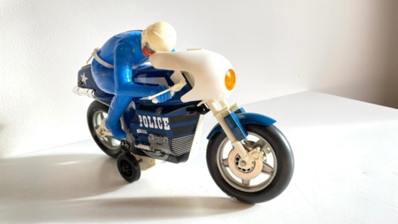 Image 1 of Joustra Metal Motorcycle Toy – Vintage France