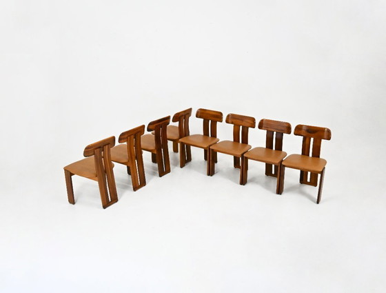 Image 1 of Sapporo Dining chairs By Mario Marenco for Mobilgirgi, 1970s, set of 8