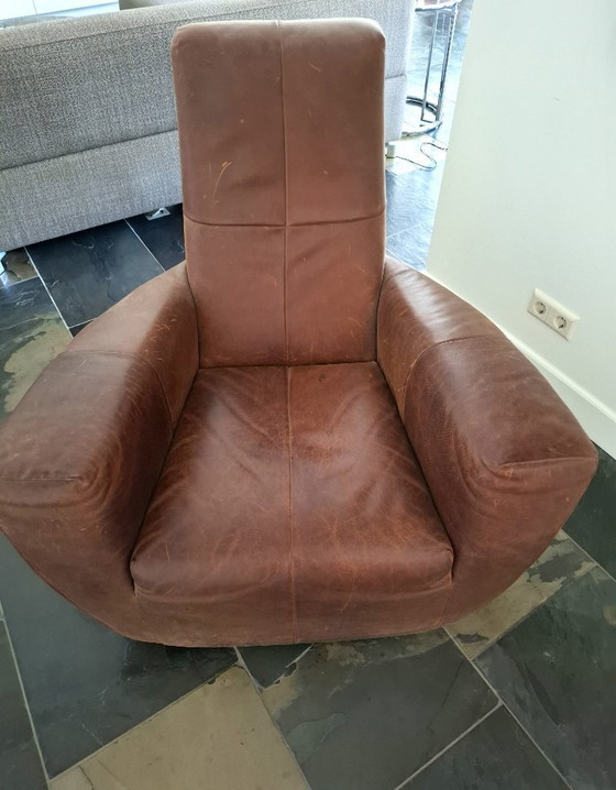 Image 1 of Fauteuil Longa in YAK-leder van Gerard van den Berg