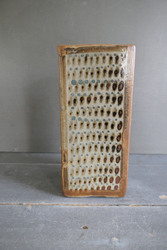 Image 1 of Vintage Tonala Mexico Blok Vaas Jorge Wilmot