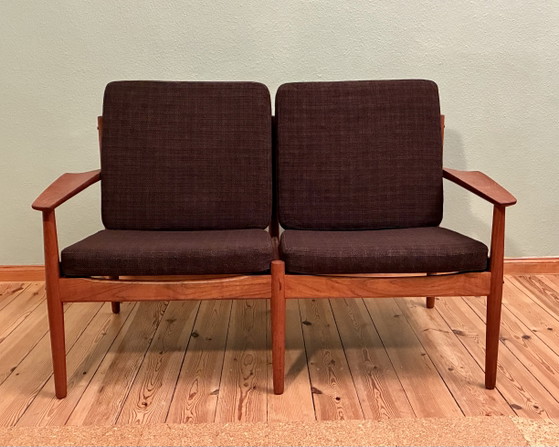 Divano Lounge Vintage Arne Vodder 2 posti / Teak / Glostrup Anni '60 Danese – Divani 2 posti, Wood (photo 2 of 8)