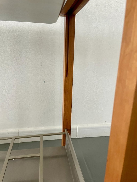 Image 1 of Chariot de bar vintage au design scandinave avec glacière intégrée en métal