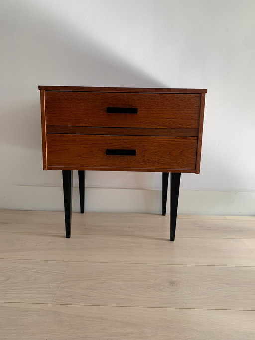 Vintage Ladekastje Van Teak Hout