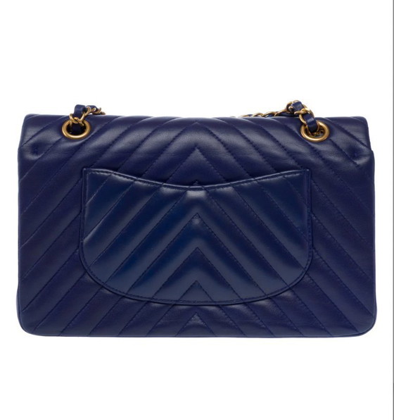 Image 1 of Borsa CHANEL Timeless/Classique in Cuir Bleu - 103359