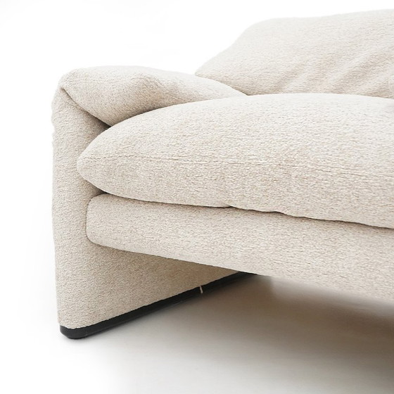 Image 1 of “Maralunga” armchair with pouf by Vico Magistretti for Cassina, 1970s