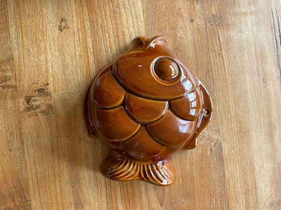 Image 1 of Moule à pudding/banquet en céramique de l'Allemagne de l'Ouest en forme de poisson