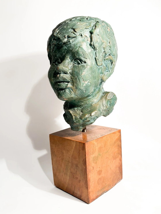 Bruno Bambacaro 1970s Terracotta Bust Sculpture of a Young Man (photo 6 of 15)