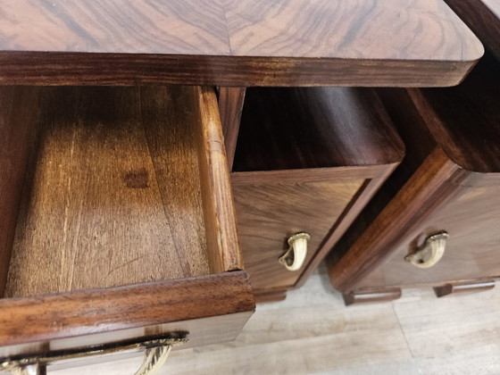 Image 1 of Art Decò bedside tables in briar root and Bakelite