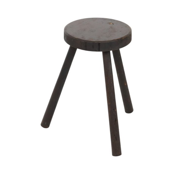 Vecchio Sgabello Treppiede Rustico Legno Massello Tinto 45cm – Sgabelli, Wood (photo 2 of 14)
