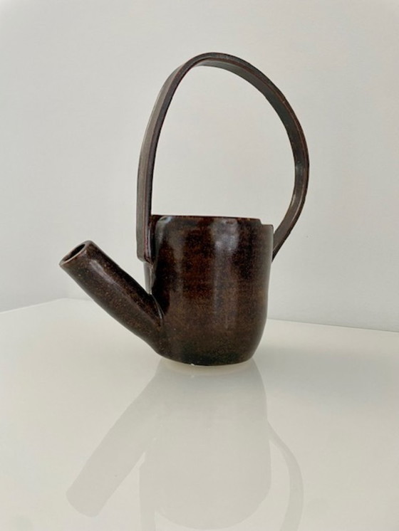 Image 1 of Unique handmade vintage ceramic watering can