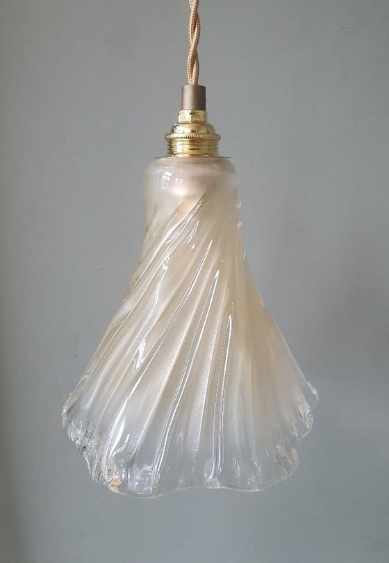 Image 1 of Vintage Amber Glass Murano Lamp