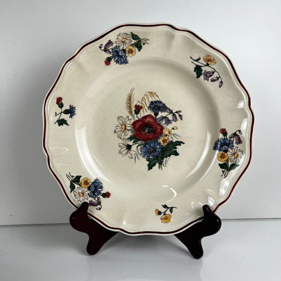 Set of 6 flat / semi-deep plates "Agreste" Sarreguemines, 20th century – Crockery, Ceramic (photo 3 of 10)