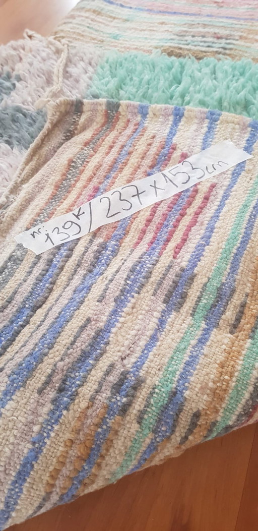 Handgeknoopt Berber kleed wol 237x153cm