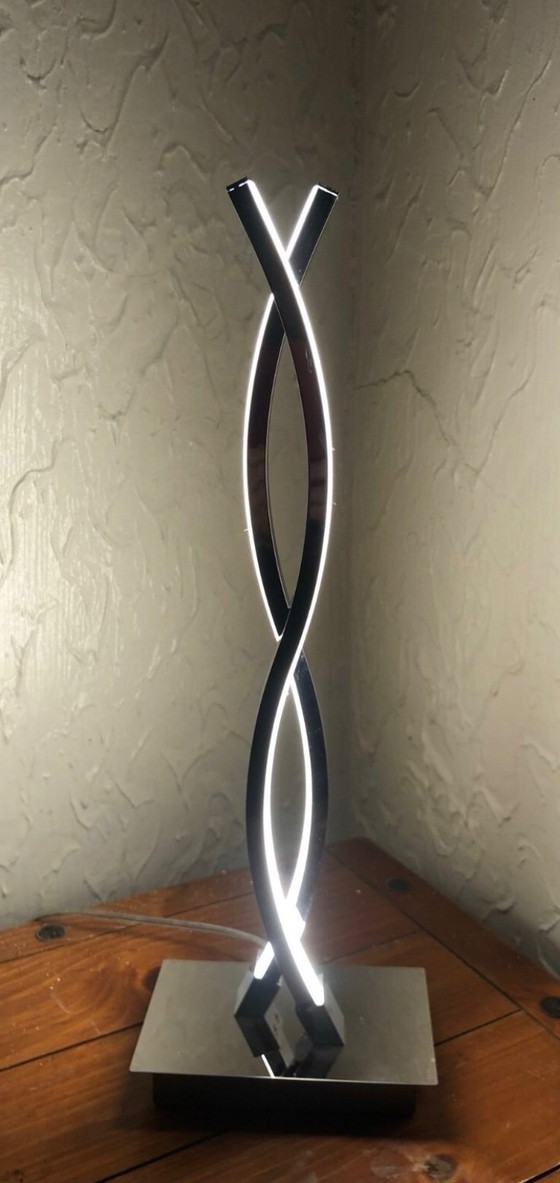 Image 1 of Lámpara de mesa EGLO Lasana 2 - 2 luces - Cromo - Blanco.