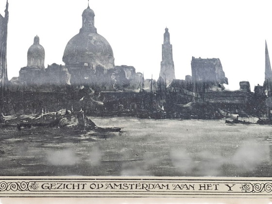 Image 1 of Vue de l'IJ devant Amsterdam, 1913. Hobbe Smith (1862-1942) - estampe