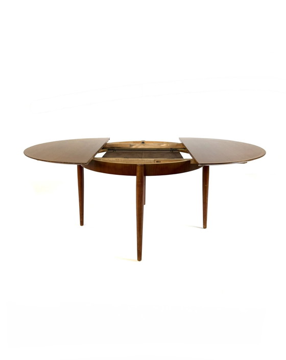 Image 1 of Vintage extendable walnut dining table, Lübke '60