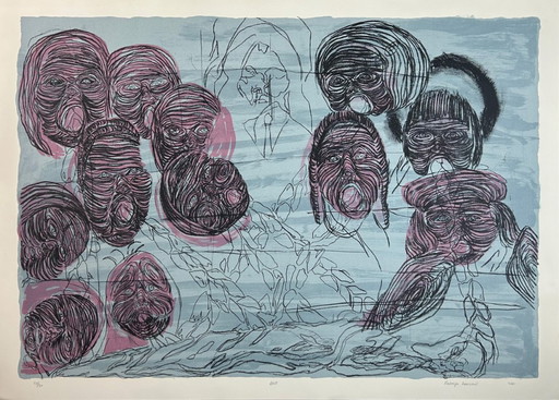 Natasja Kensmil - ‘Exit’ – Very large silkscreen print on hand made paper