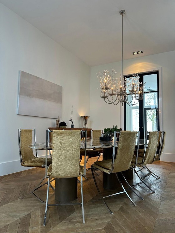 Image 1 of Bellissimo set di 10 sedie da pranzo di Pierre Cardin per Masion Jansen