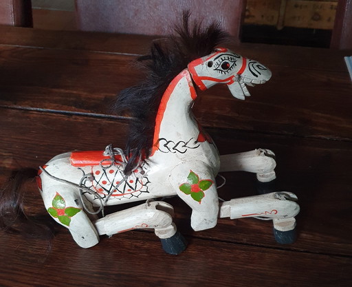 Horse Marionette Old Handmade