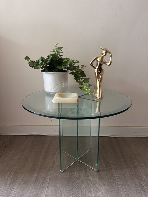 Mid-century glass coffee table