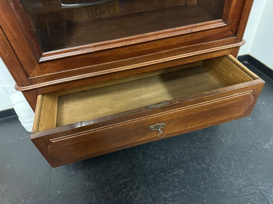 Image 1 of Antique walnut linen cupboard