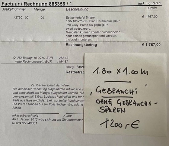 Image 1 of Bree's New World - Table de travail/salle à manger en céramique