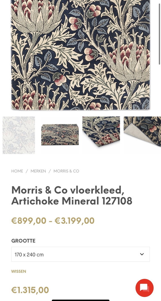 Image 1 of Brink and Campman Morris & Co carpet Artichoke Mineral