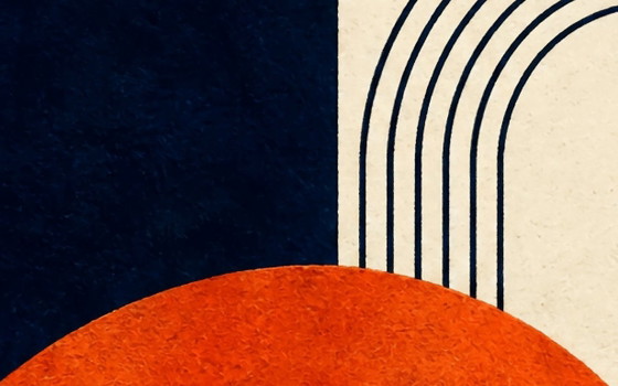 Acrylic canvas painting "Trajectoires" / (50x75 Cm) – Wall decoration, Aluminium, Other (photo 5 of 7)