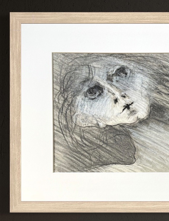 Image 1 of Robert Detheux - Portrait surréaliste - vendu encadré 