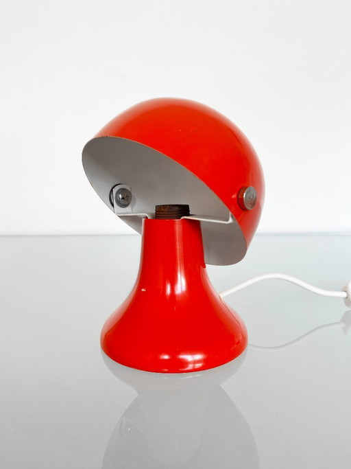 Lámpara de mesa Eclipse roja vintage