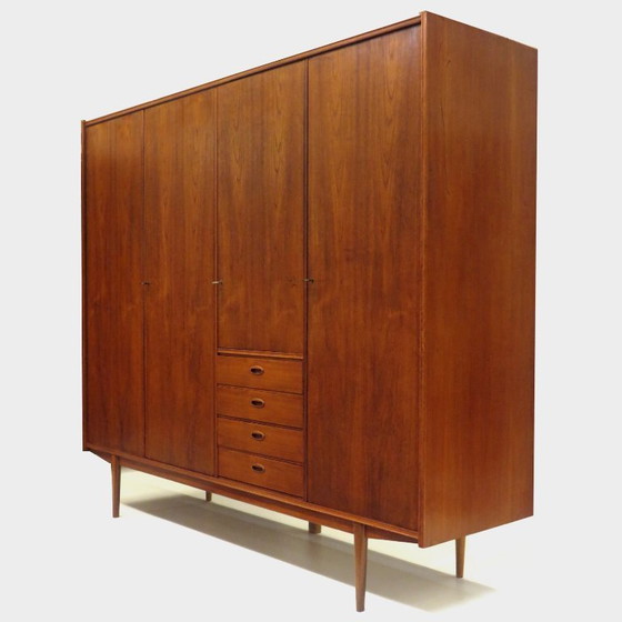 Image 1 of Armadio vintage a 4 ante in teak, design scandinavo, anni '60.
