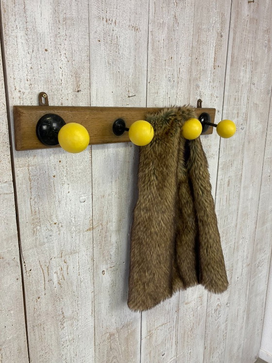 Vintage Bistro Coat Rack – Metal, Wood (photo 3 of 10)