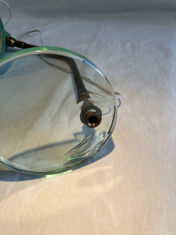 Vintage brass and glass table lamp – Metal (photo 12 of 15)