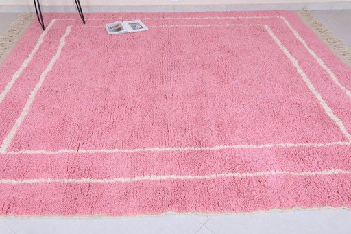 Traditioneel roze Marokkaans Beni Ouraine-tapijt, handgemaakt, 3/4 m – Ahrend, vloerkleden en tapijten, Wool (photo 2 of 7)