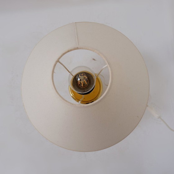 Image 1 of Lampada da tavolo vintage in bambù e ottone - anni '80