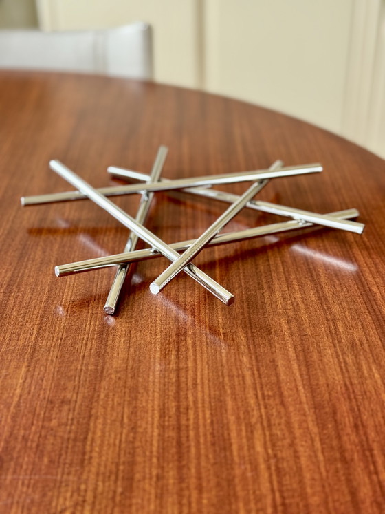 Image 1 of Set mit 2 Edelstahl-Untersetzern – minimalistisches Design