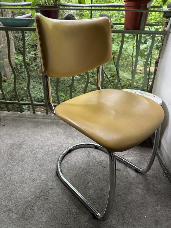 Sillas voladizas Dutch Originals / Diseñador Gispen, juego de 5 piezas – Sillas y sillones, Leather, Metal (photo 3 of 11)