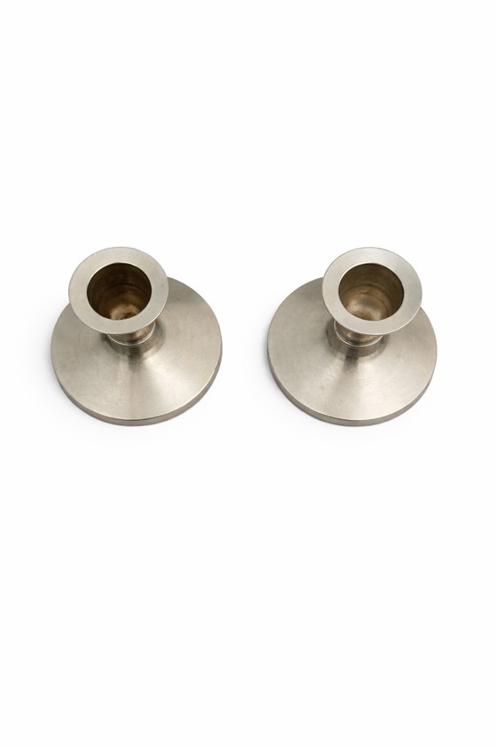 Image 1 of Pair of Just Andersen Candle Holders – Mod. 2729 – Danish Design – 1950s