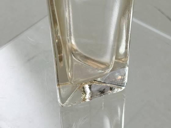 Image 1 of Sculptural glass vase with a triangular base, 1960s