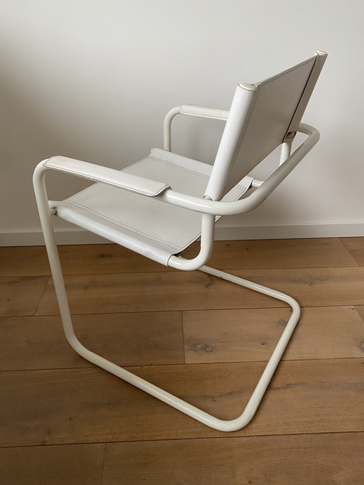 Silla de cuero vintage - Estilo Mart Stam S34 - Diseño Bauhaus