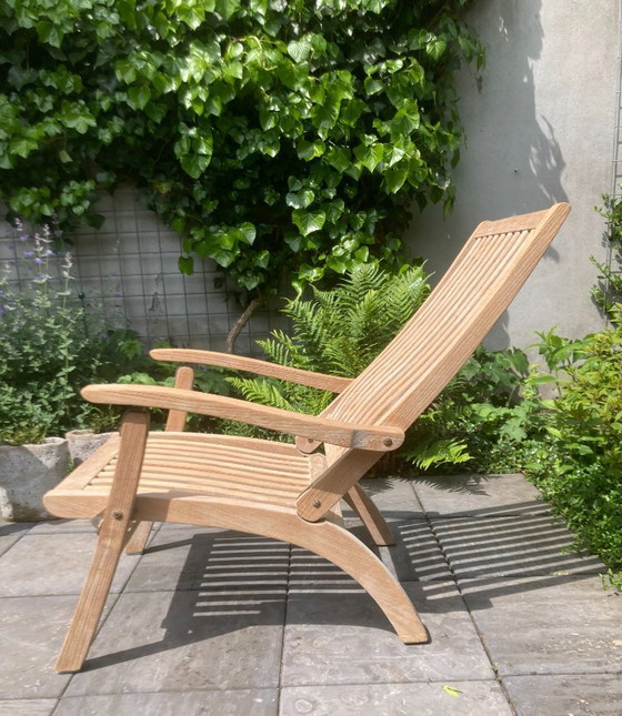 Image 1 of Classica poltrona da giardino inglese in teak, qualità premium di Gloster
