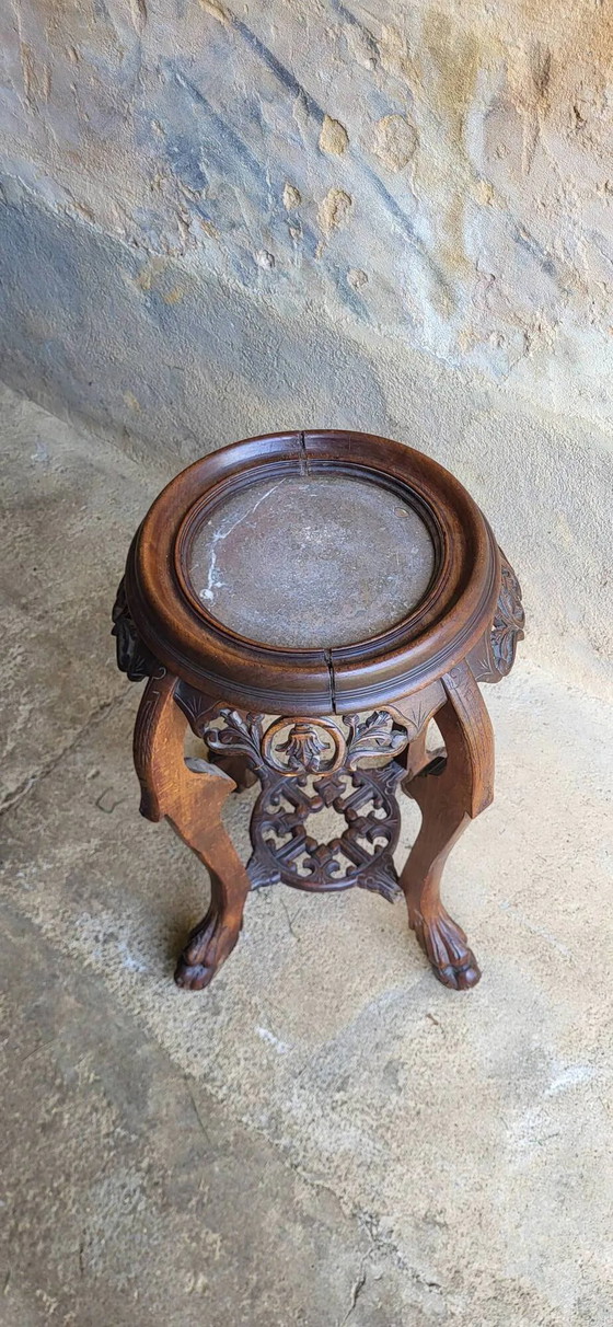 Soporte de Madera y Mármol 1900 – Mesas auxiliares, Marble (photo 4 of 7)